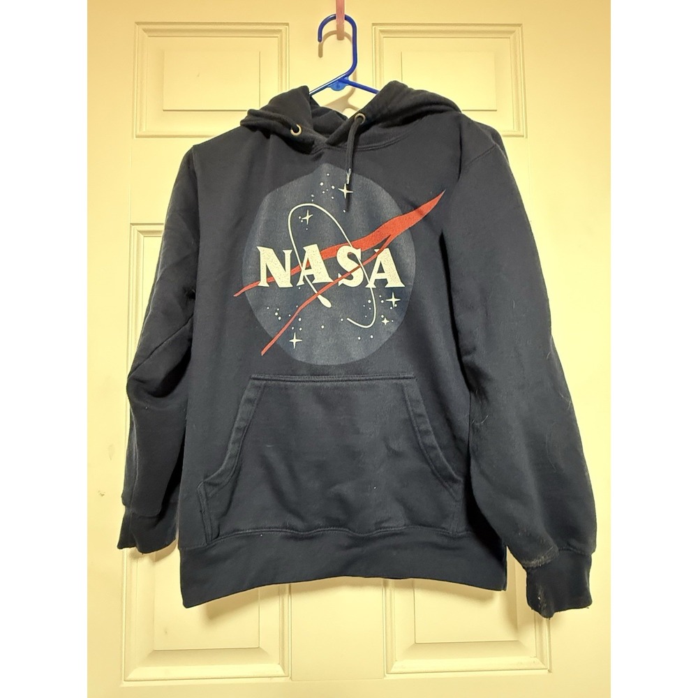 Navy Blue NASA Pullover Hoodie Youth Preteen Size Small‎